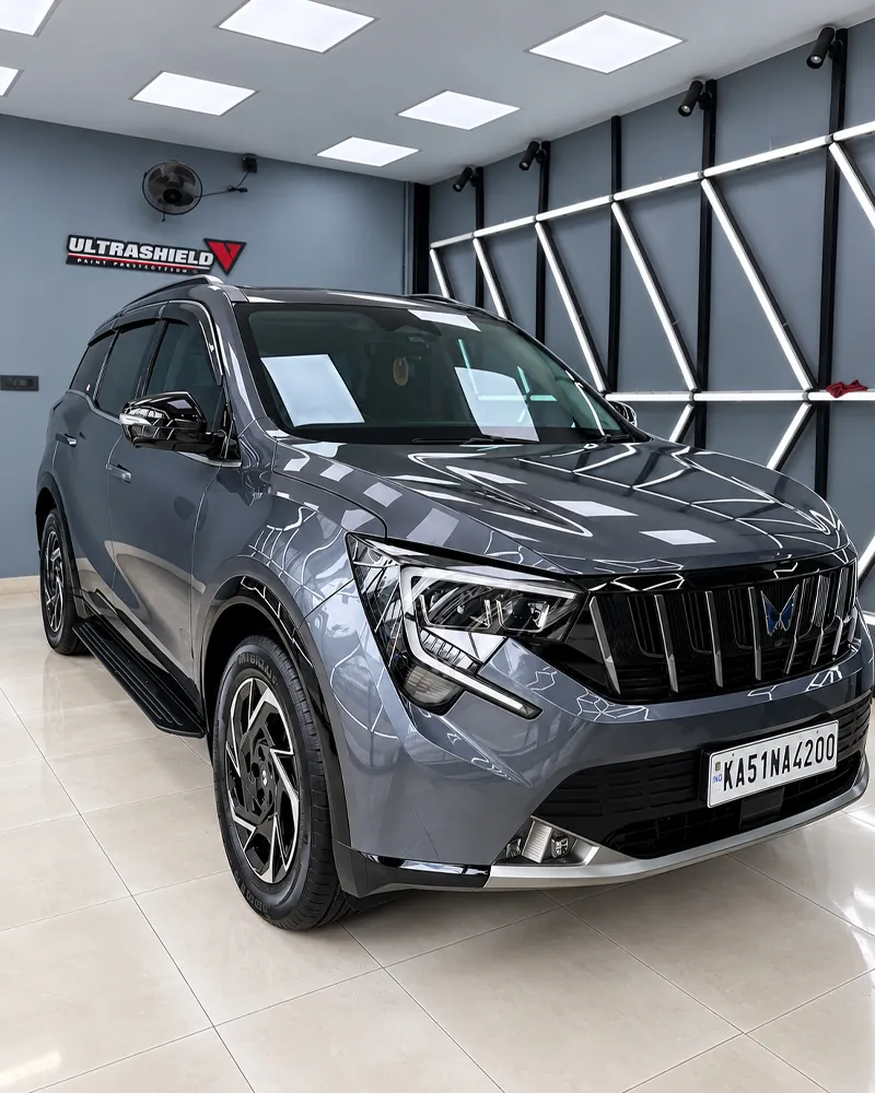 PPF finish on a grey SUV, Bangalore